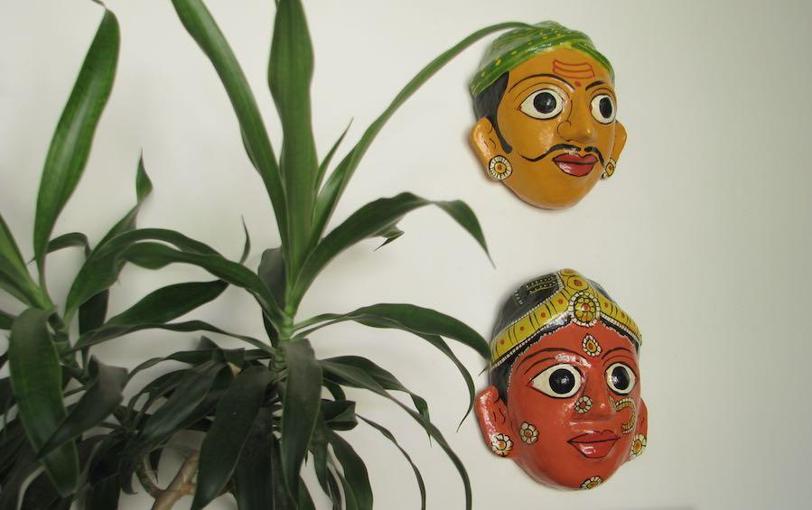 RURAL COUPLE : CHERIAL MASKS - Masks - indic inspirations