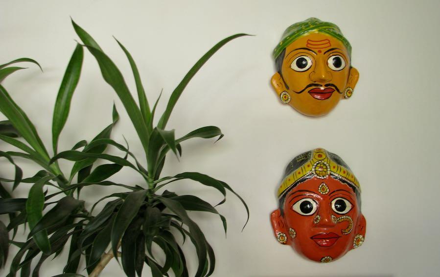 RURAL COUPLE : CHERIAL MASKS - Masks - indic inspirations
