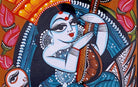 Saraswati | Bengal Patachitra Painting | A4 Frame - paintings - indic inspirations