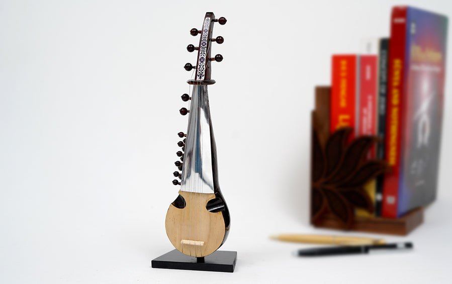 Buy Wooden Miniature Musical Instrument - Sarod Online Indic Inspirations