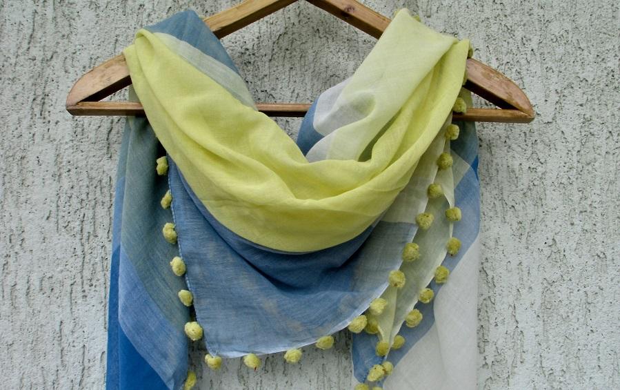 SCARF – BENGAL HANDLOOM COTTON - Scarves - indic inspirations