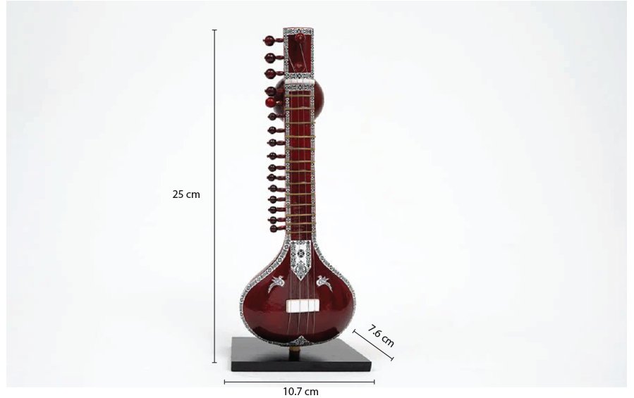 Sitar | Wooden Miniature - Miniature Musical Instruments - indic inspirations