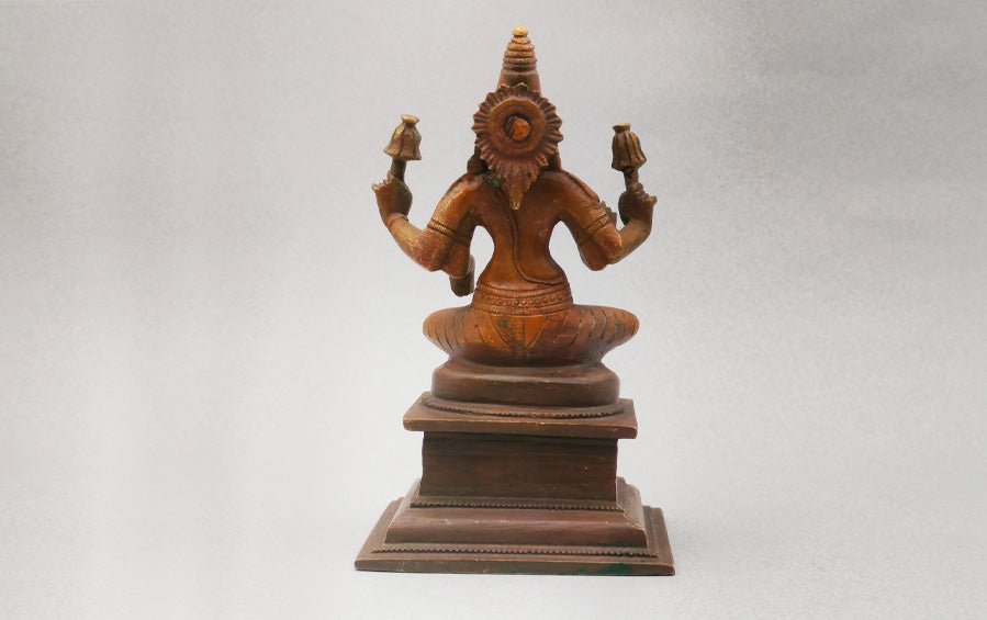 Sitting Lakshmi 5" - Antique - Sculptures - indic inspirations