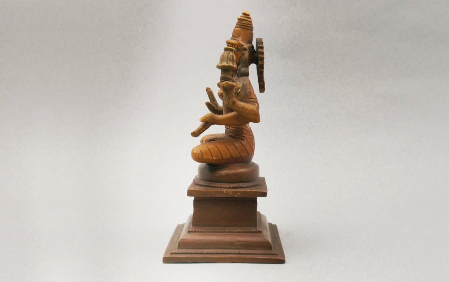 Sitting Lakshmi 5" - Antique - Sculptures - indic inspirations