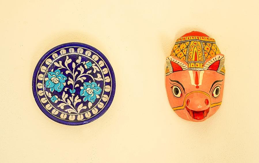 Small Wall Plate- Dark Blue - Wall plates - indic inspirations