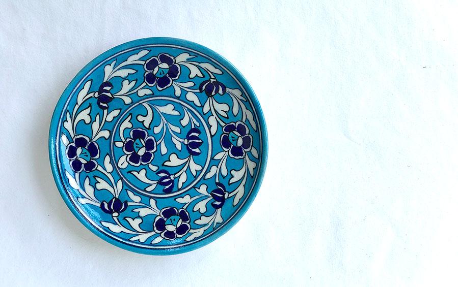 Small Wall Plate- Light Blue - Wall plates - indic inspirations