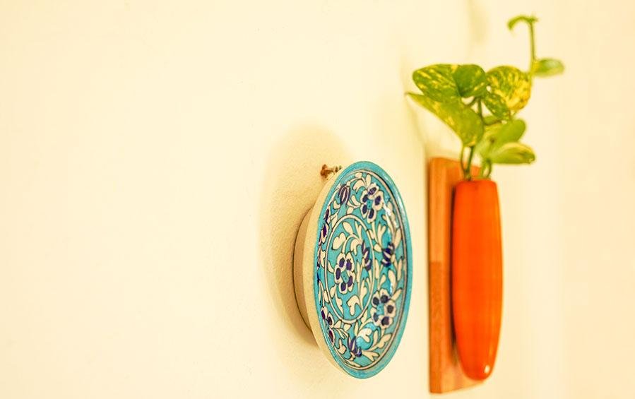 Small Wall Plate- Light Blue - Wall plates - indic inspirations