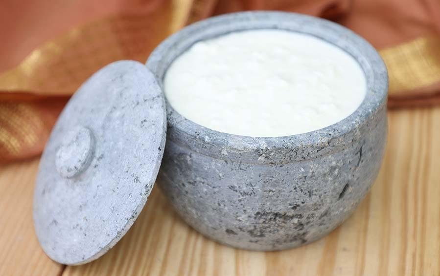 Soapstone Curd Pot -1.0 Lit - vessels - indic inspirations