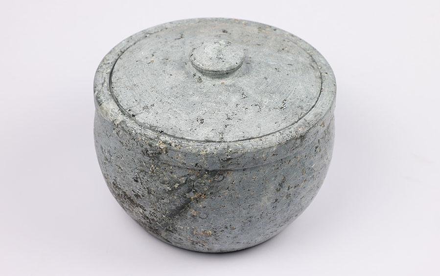 Soapstone Curd Pot -1.0 Lit - vessels - indic inspirations