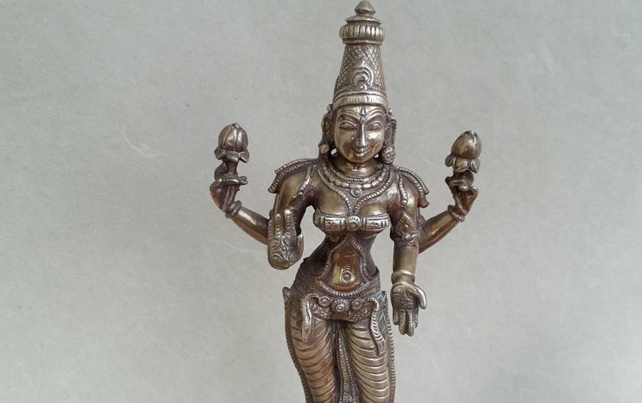 Standing Laxmi 10" - Sculptures - indic inspirations