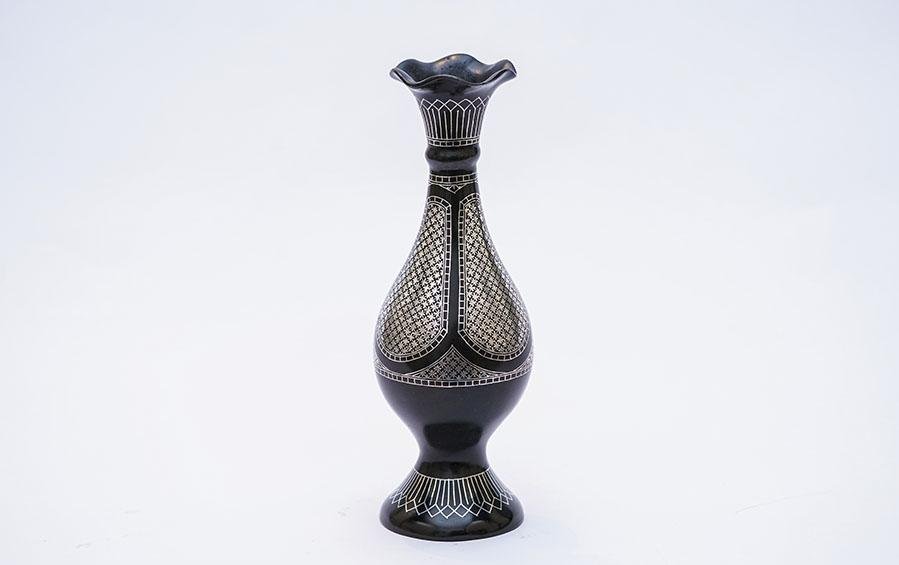 Star Work - Bidri Vase - vases - indic inspirations