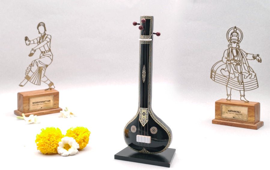 Tanpura | Wooden Miniature - Miniature Musical Instruments - indic inspirations