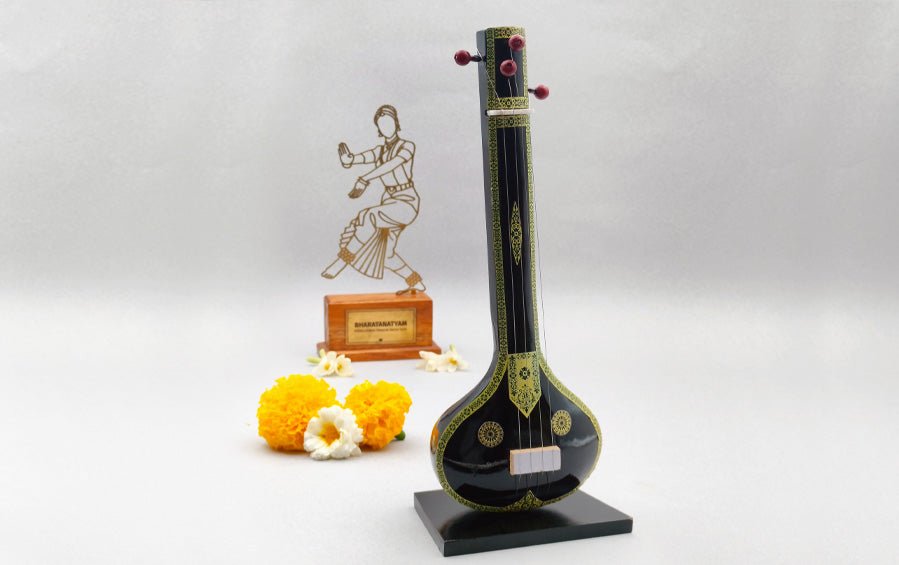 Tanpura | Wooden Miniature - Miniature Musical Instruments - indic inspirations