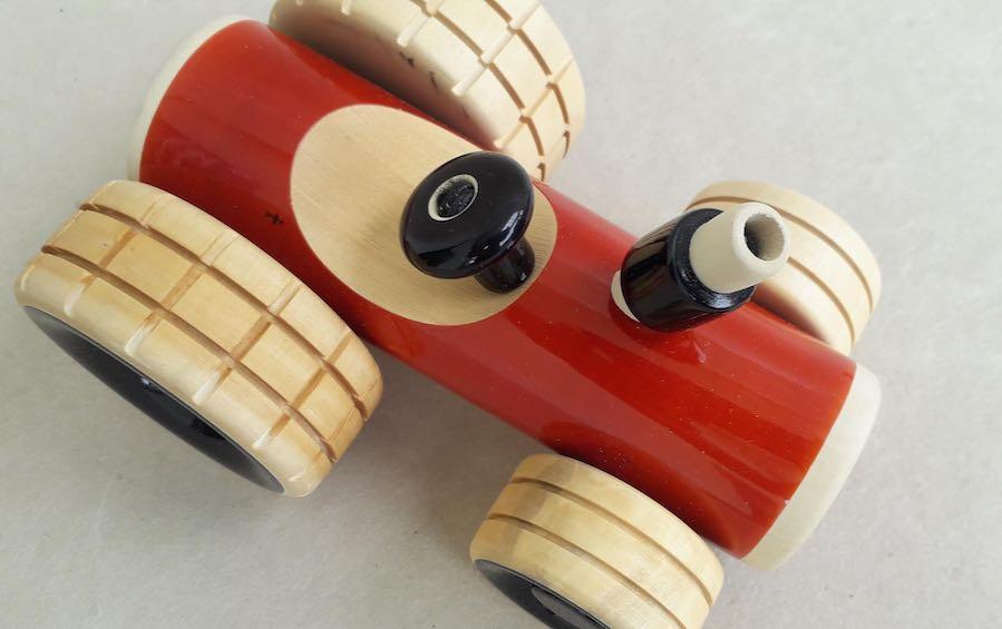 TRAKO TRACTOR- Red - Wooden Toy - indic inspirations