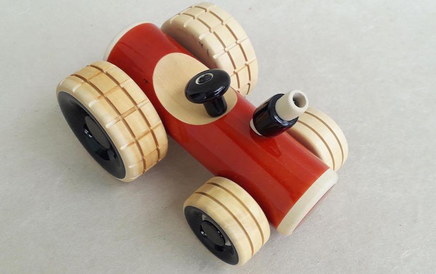 TRAKO TRACTOR- Red - Wooden Toy - indic inspirations
