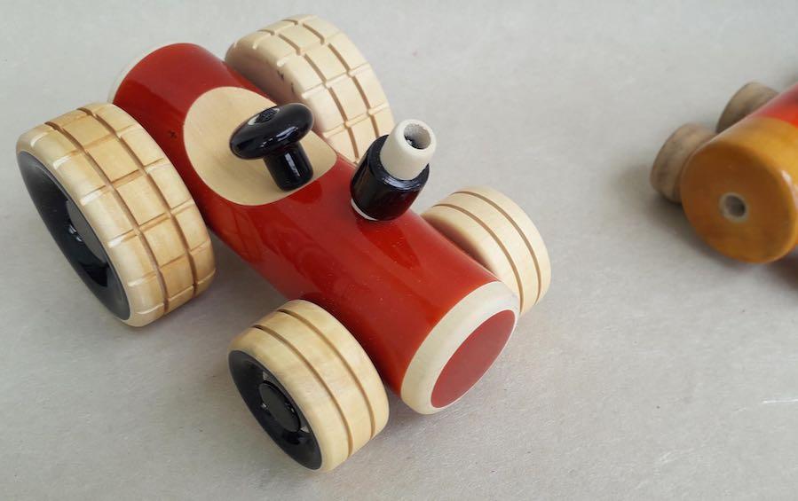 TRAKO TRACTOR- Red - Wooden Toy - indic inspirations