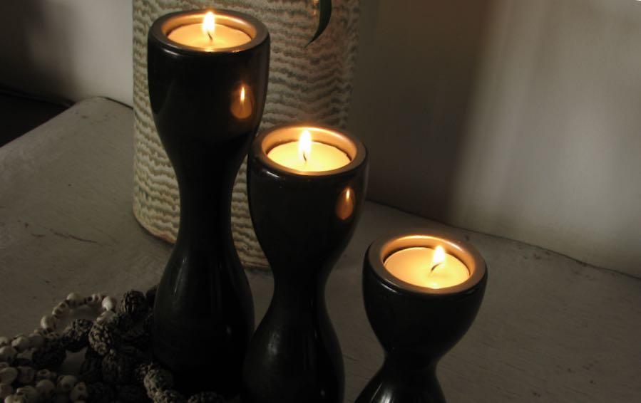 Triune - Candle Holder - Green - Candle holders - indic inspirations