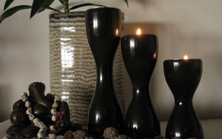 Triune - Candle Holder - Green - Candle holders - indic inspirations
