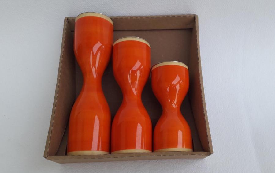Triune - Candle Holder - Orange - Candle holders - indic inspirations