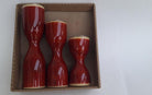 Triune - Candle Holder - Red - Candle holders - indic inspirations