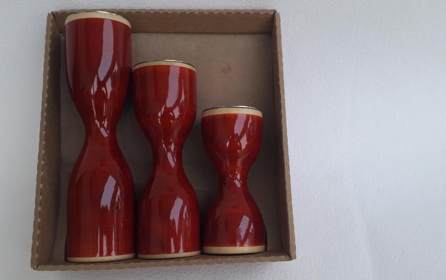 Triune - Candle Holder - Red - Candle holders - indic inspirations