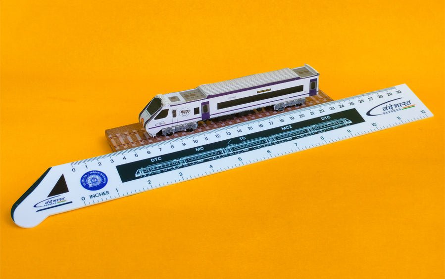 Vande Bharat | 12" Ruler | Blue - train models - indic inspirations