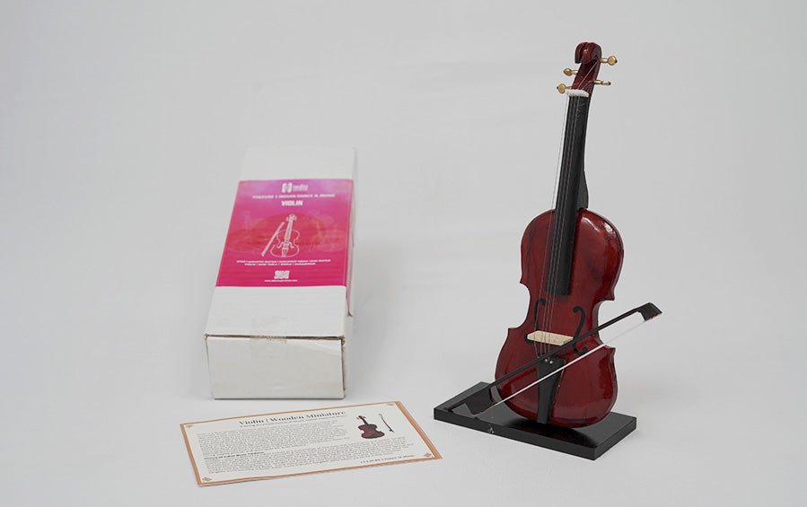 Violin | Wooden Miniature - Miniature Musical Instruments - indic inspirations