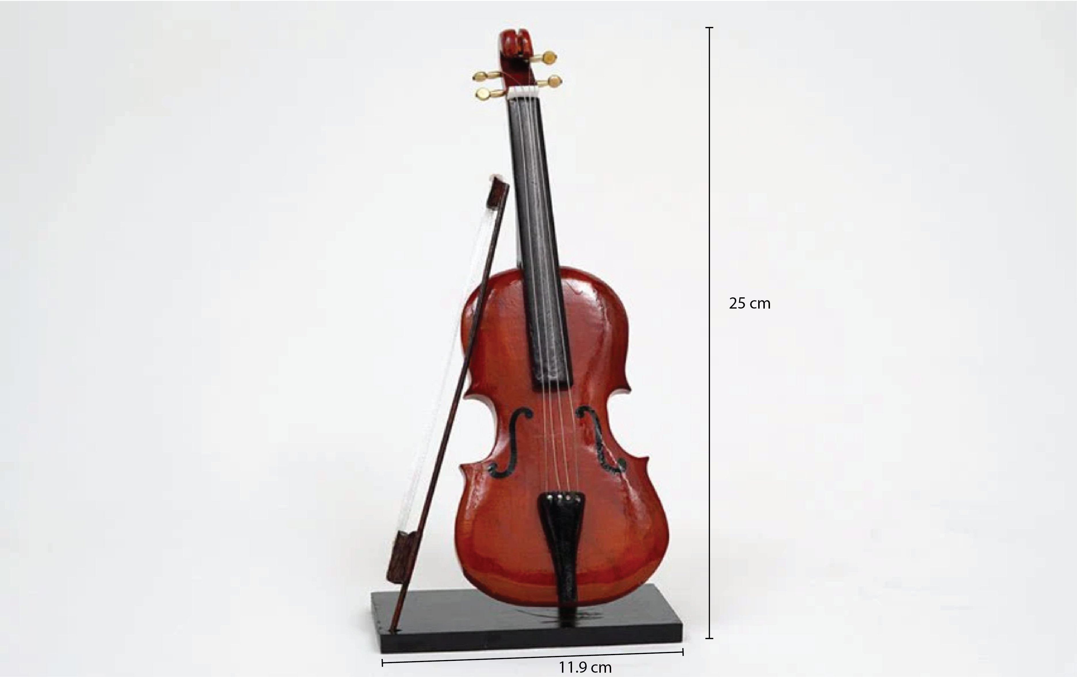 Violin | Wooden Miniature - Miniature Musical Instruments - indic inspirations