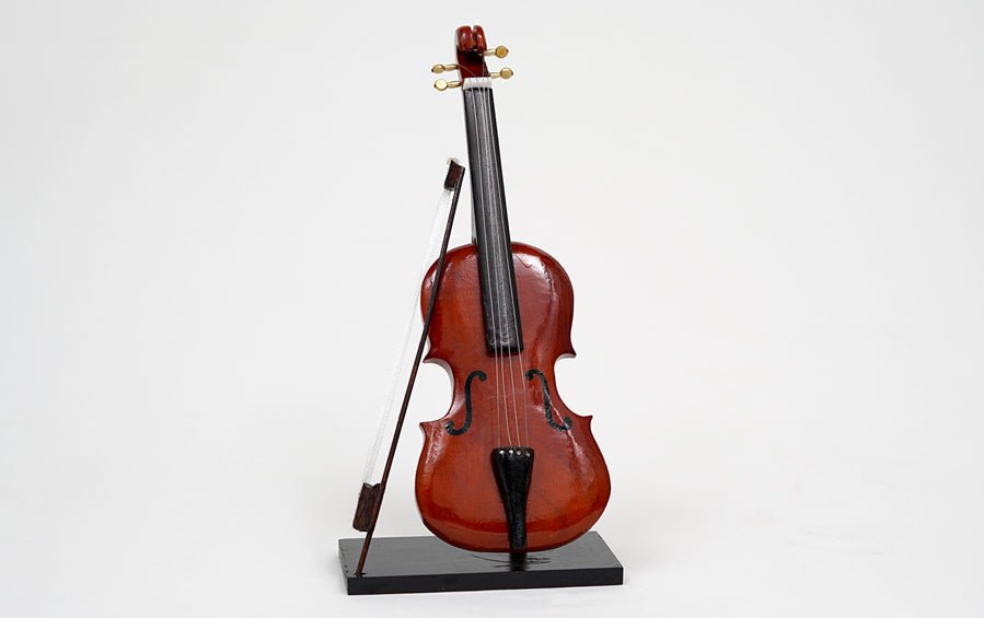 Violin | Wooden Miniature - Miniature Musical Instruments - indic inspirations