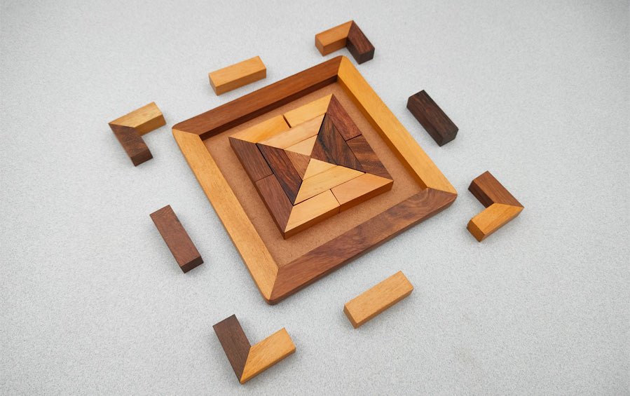 Wooden 17 Pieces Square Jigsaw Puzzle - puzzles - indic inspirations