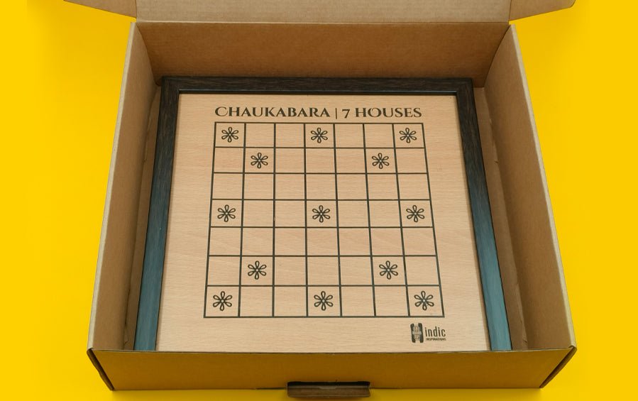 Wooden Chaukabara 7 House - Board Games - indic inspirations