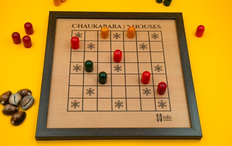Wooden Chaukabara 7 House - Board Games - indic inspirations