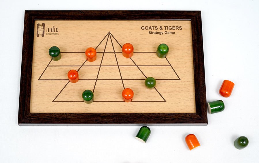Wooden Goats and Tigers - Board Games - indic inspirations