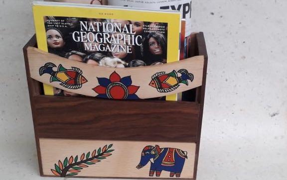 Wooden Magazine Stand - magazine stand - indic inspirations