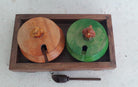 Wooden Parrot Jar Set - servers - indic inspirations