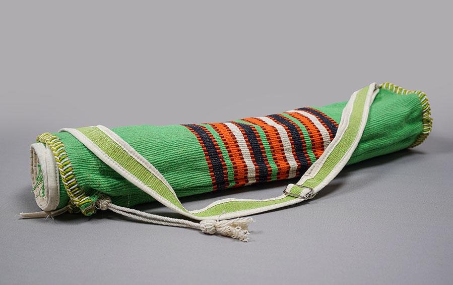 Yoga Cylindrical Bag -Pastel Green with Pattern - Yoga bags - indic inspirations