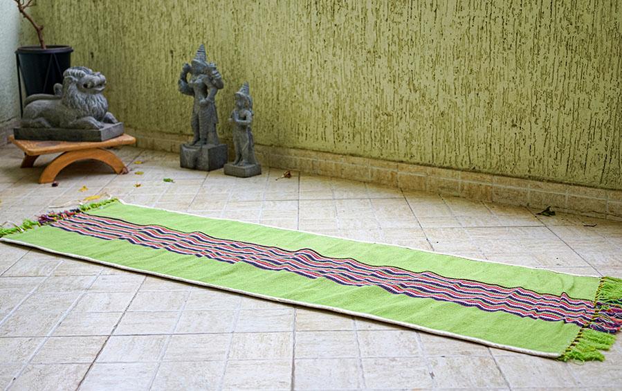 Yoga Mat - Pastel Green with Pattern - Yoga mats - indic inspirations