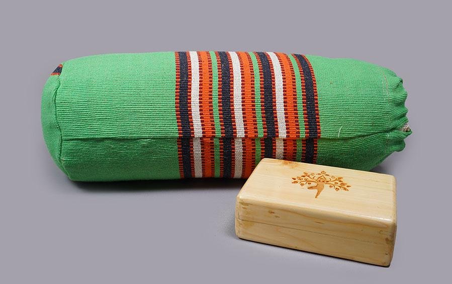 Yoga Props - Bolster Pastel Green - Bolsters - indic inspirations