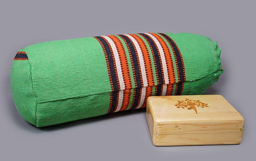 Yoga Props - Bolster Pastel Green - Bolsters - indic inspirations