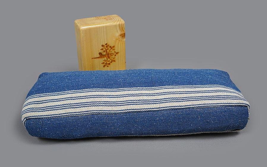 Yoga Props - Pillow Denim Blue - Bolsters - indic inspirations