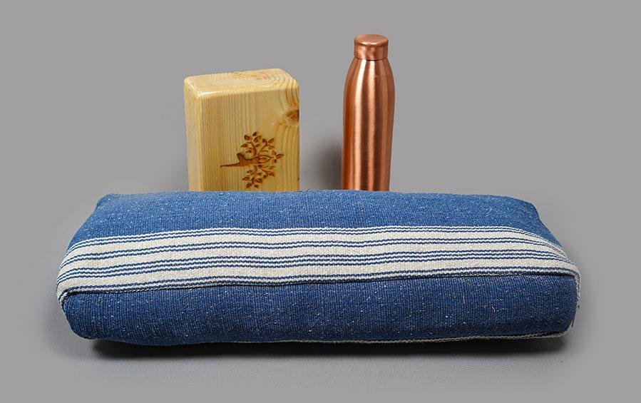 Yoga Props - Pillow Denim Blue - Bolsters - indic inspirations