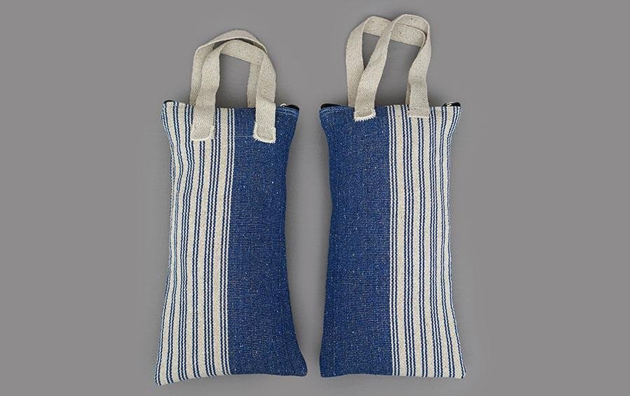 Yoga Props - Sand Bag Denim Blue ( set of 2) - yoga sand bags - indic inspirations